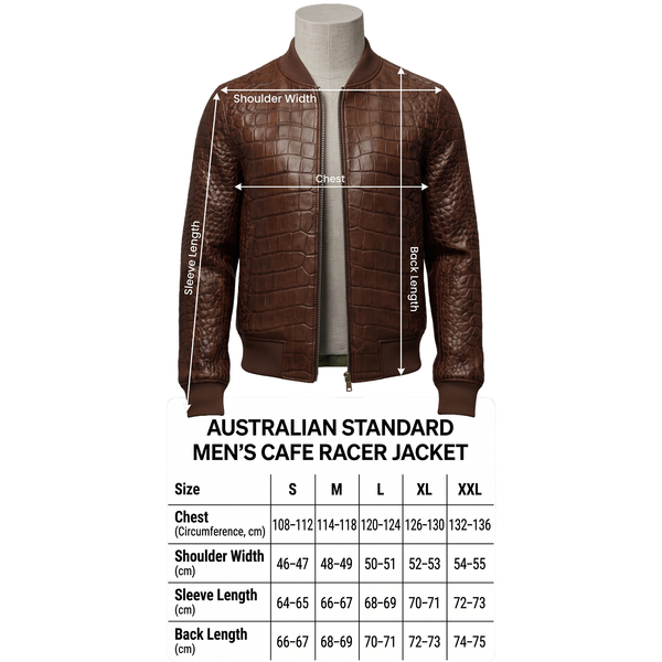 Men’s Croc Leather Bomber Jacket