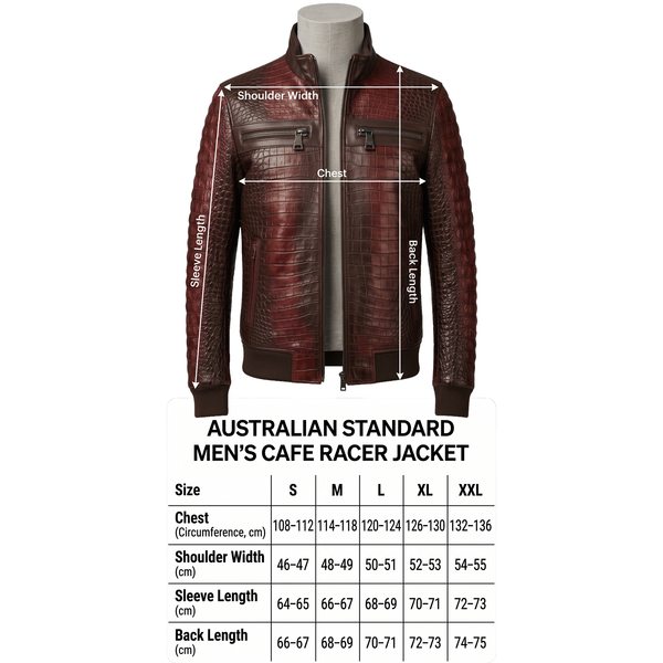Croc Texture Leather Jacket
