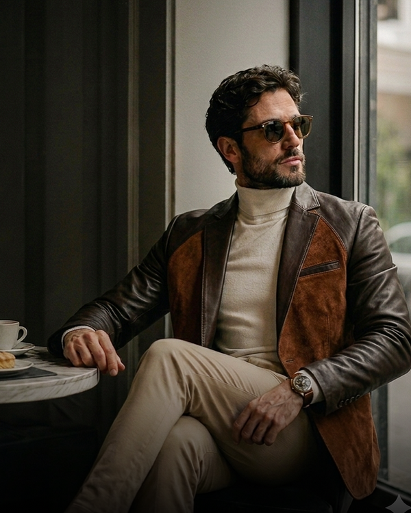 Men’s Premium Suede Leather Blazer