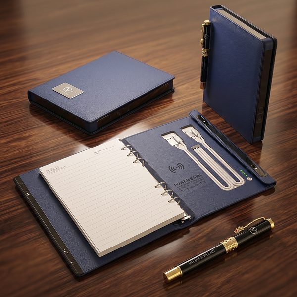 Smart Power Bank Notebook Organizer